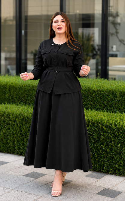 Women's Rayon Co-Ord Set with Belt
