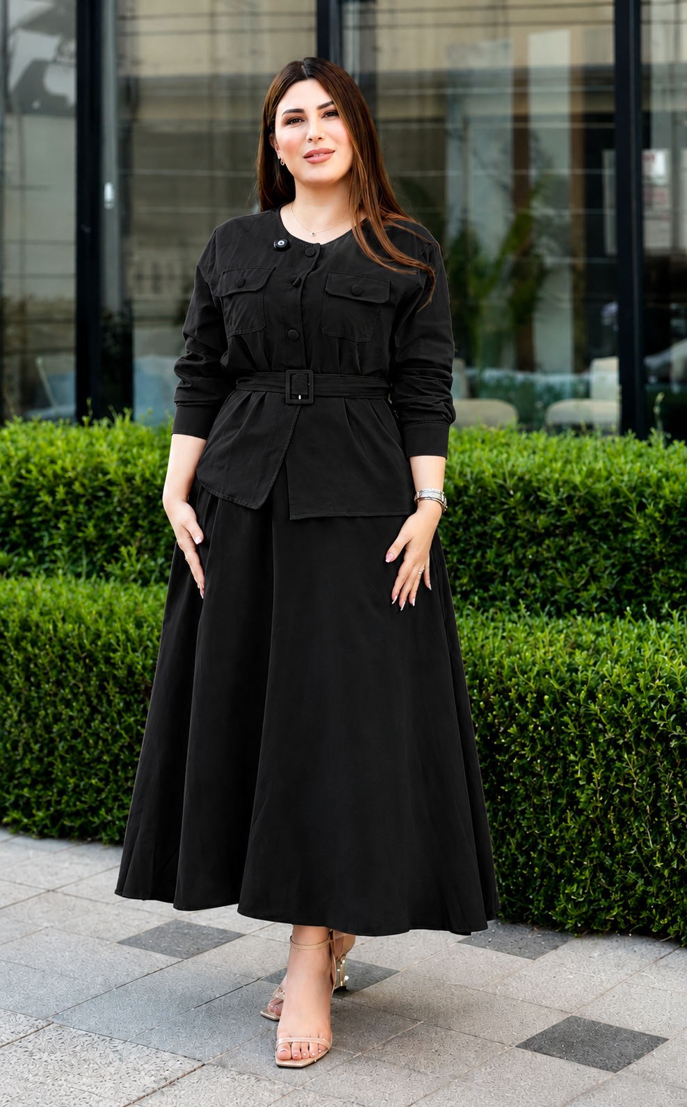 Women's Rayon Co-Ord Set with Belt