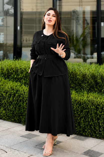 Women's Rayon Co-Ord Set with Belt