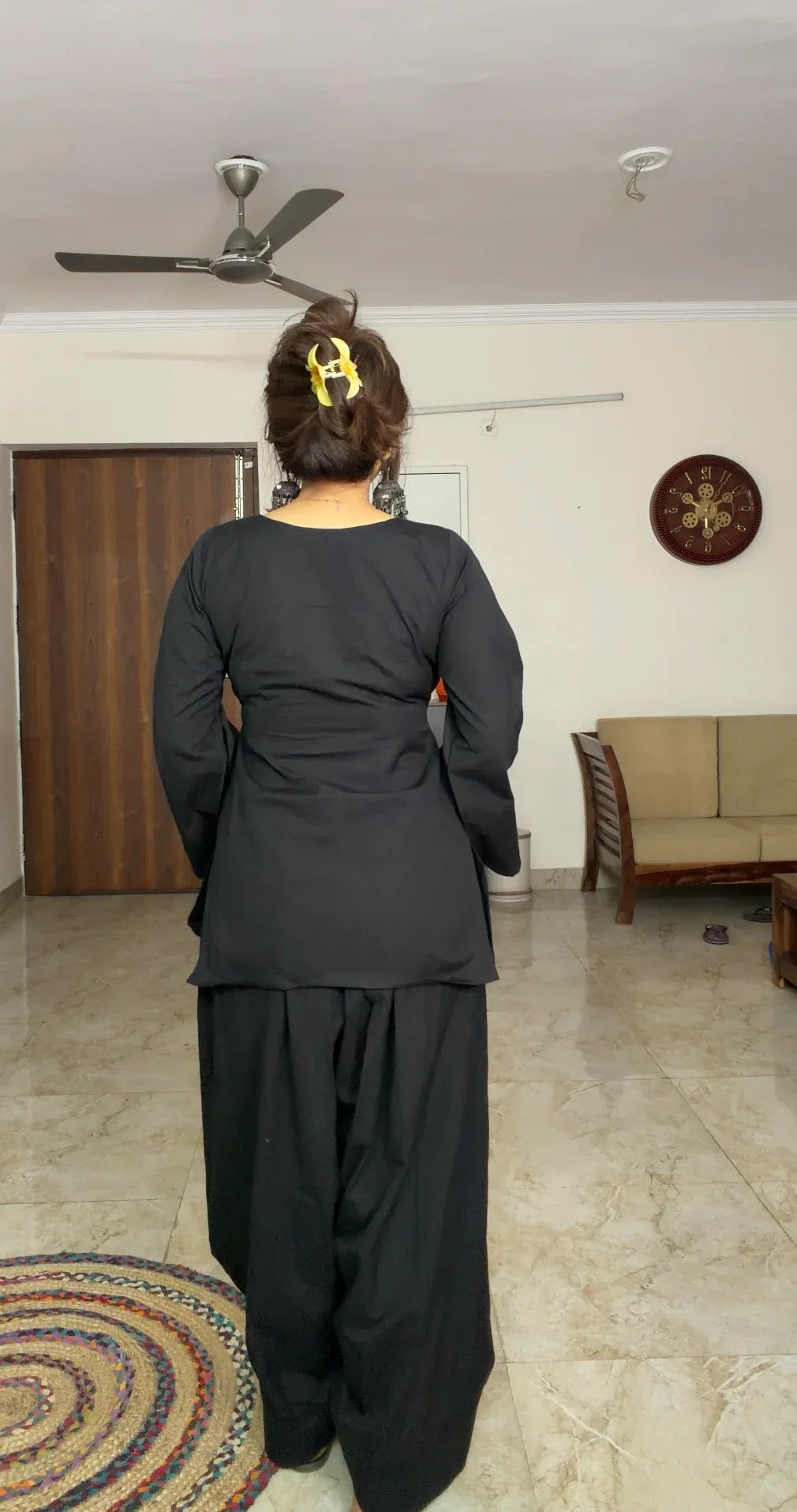 Kaali Noor Black Cotton Farshi Salwar Set for Women | Elegant Kurta Set | Dhirai