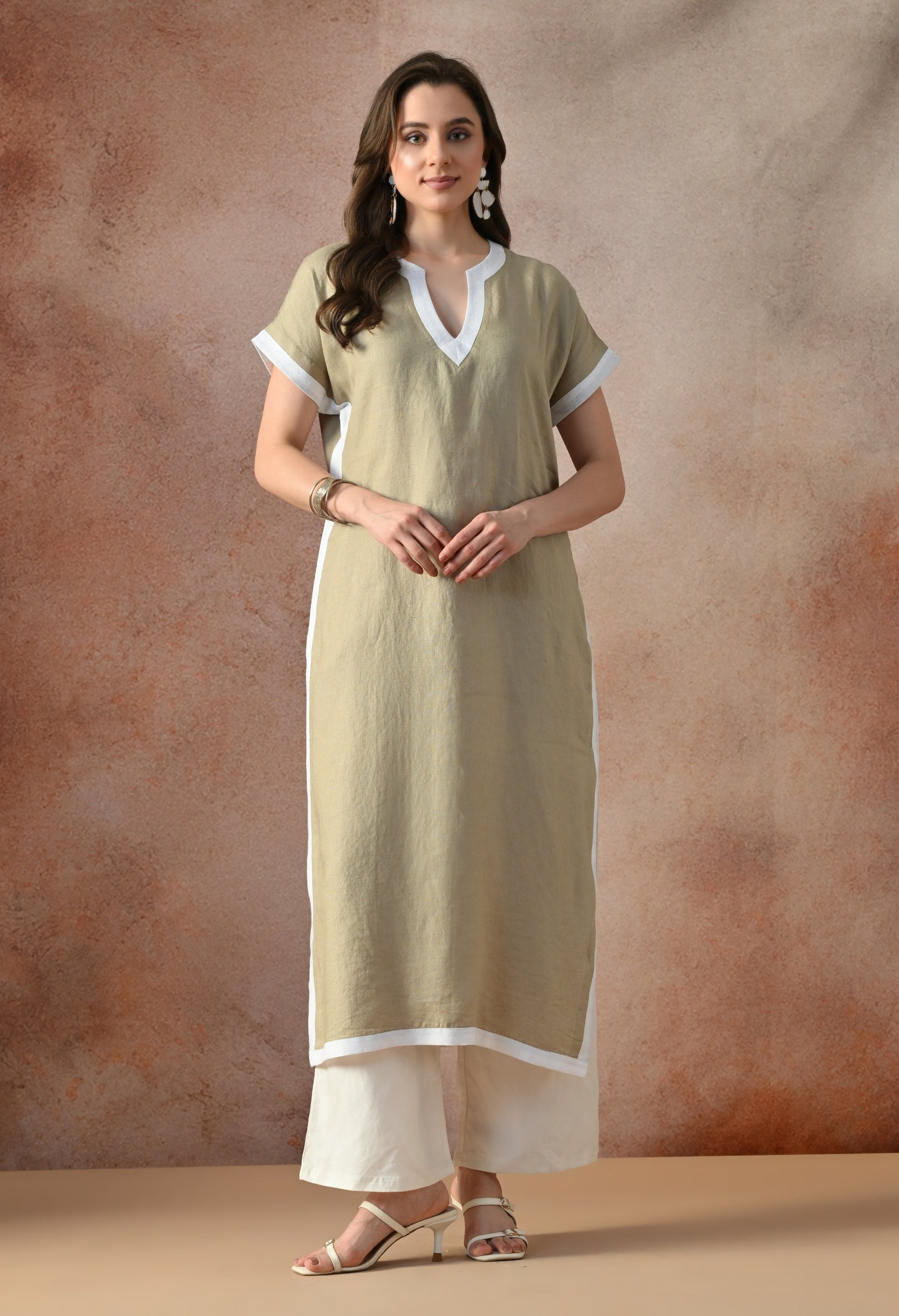Elegant Linen Kurta Set
