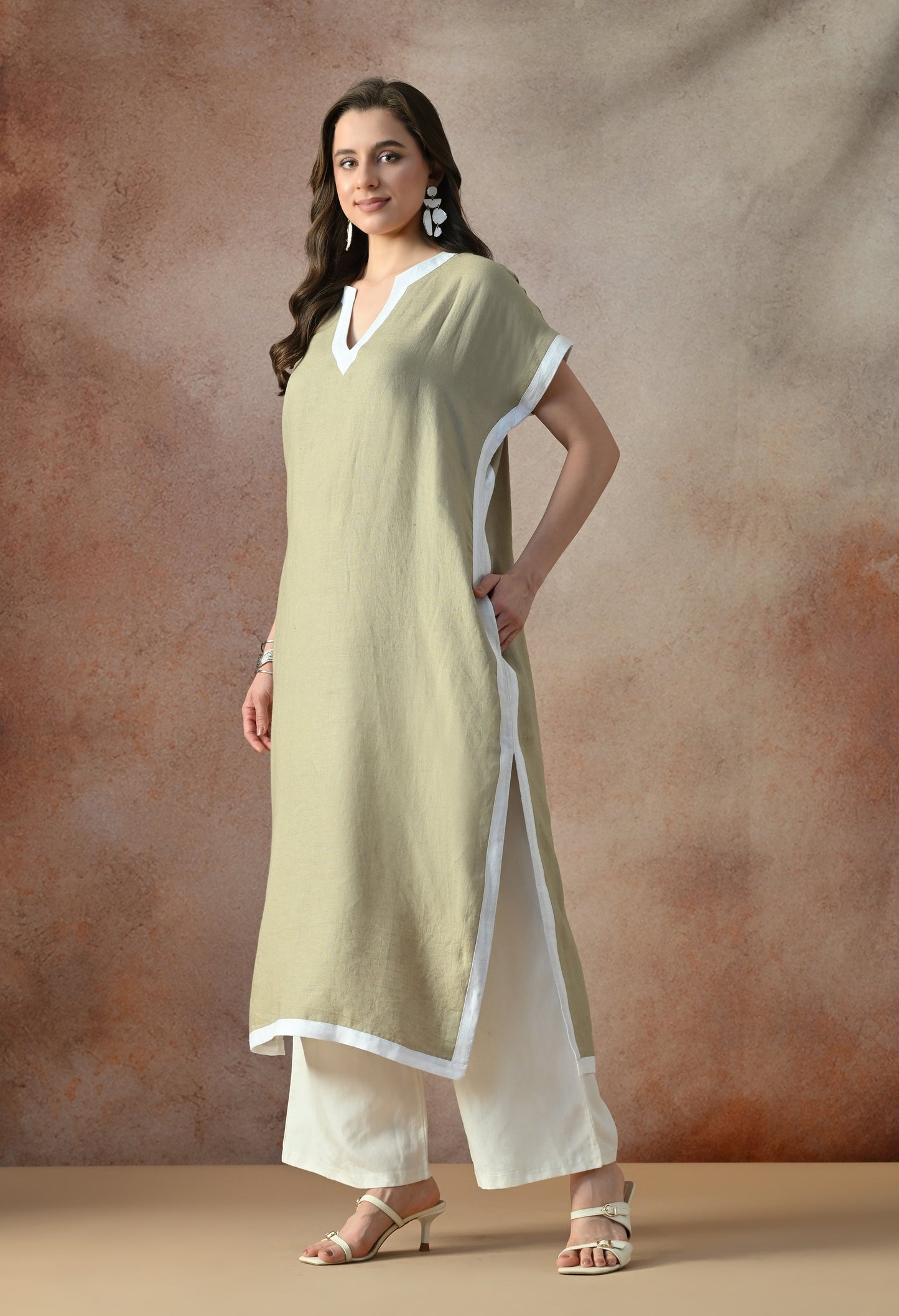 Elegant Linen Kurta Set