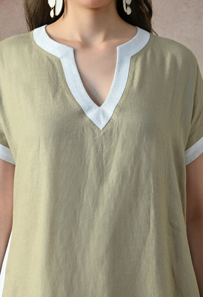 Elegant Linen Kurta Set