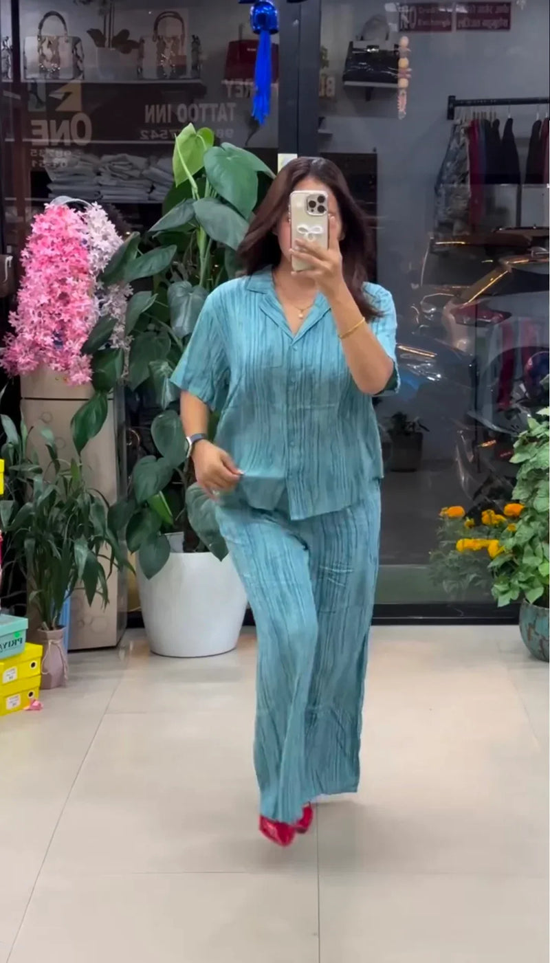 Designer Pure Linen Co-ord Set