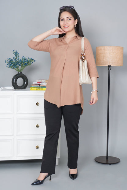 Camel rayon flare top [ 100% Rayon, Liva Certified ]