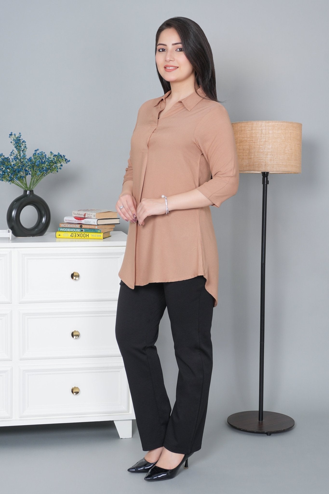 Camel rayon flare top [ 100% Rayon, Liva Certified ]