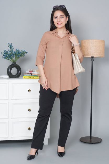 Camel rayon flare top [ 100% Rayon, Liva Certified ]