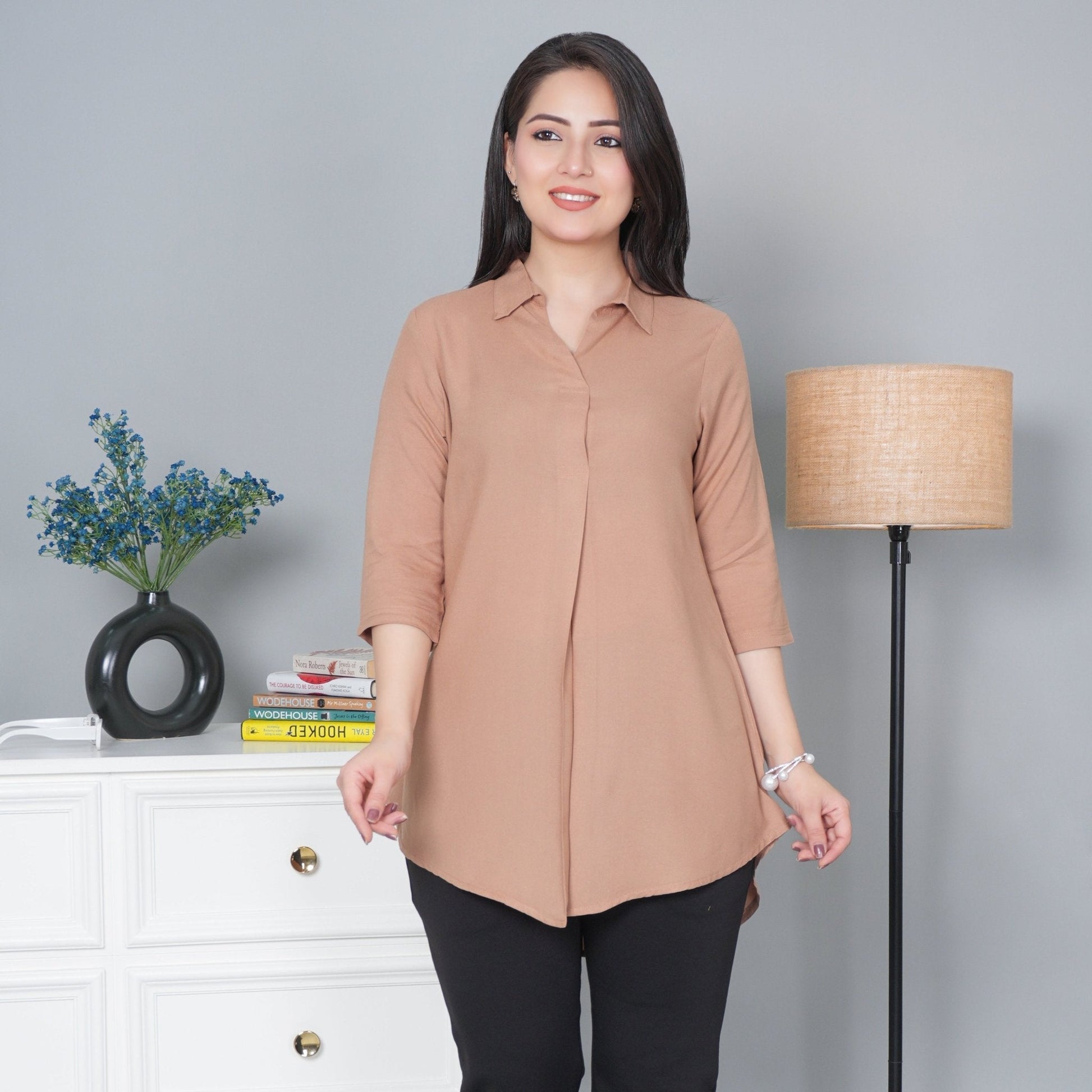 Camel rayon flare top [ 100% Rayon, Liva Certified ]
