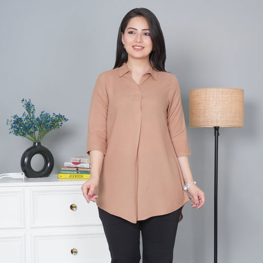 Camel rayon flare top [ 100% Rayon, Liva Certified ]