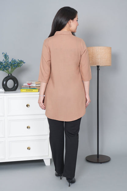 Camel rayon flare top [ 100% Rayon, Liva Certified ]