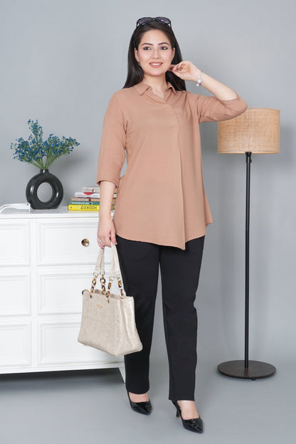 Camel rayon flare top [ 100% Rayon, Liva Certified ]