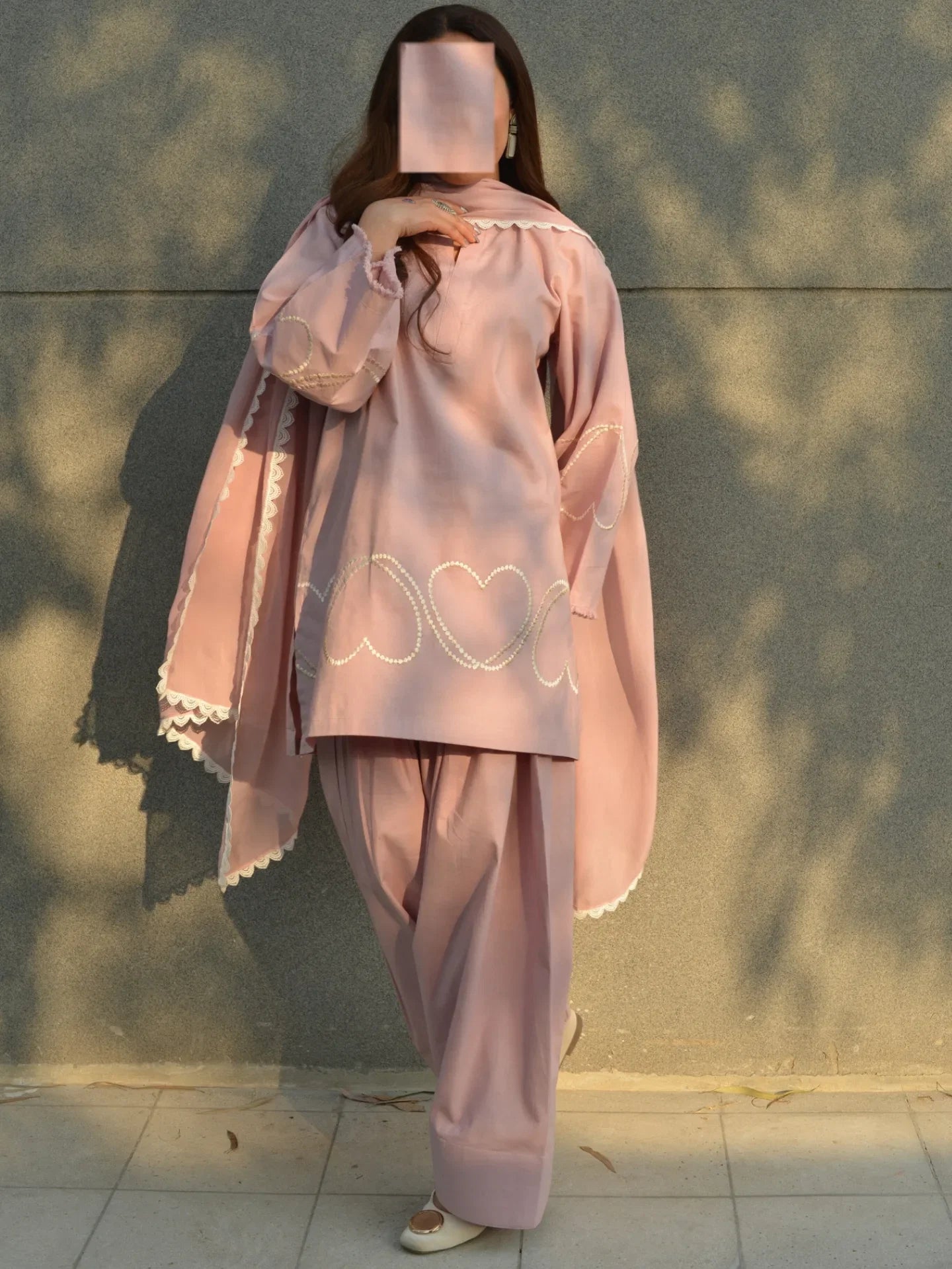 Embroidered Rayon Kurti with Farshi Salwar Set — Elegant Ethnic Co-Ord for Women