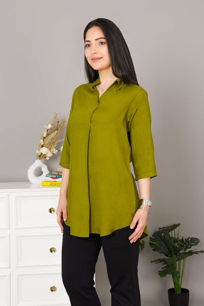 Mehndi rayon flare top [ Premium 100% Rayon, Liva Certified ]