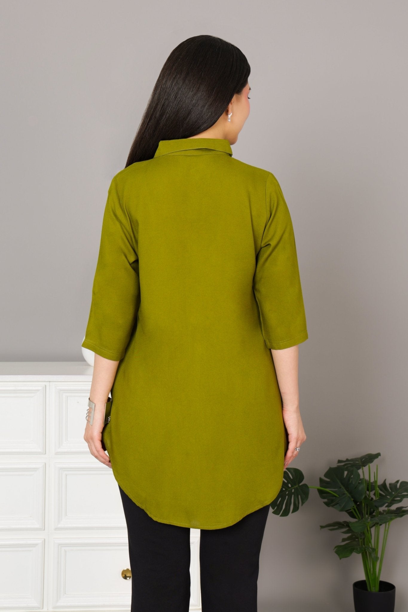 Mehndi rayon flare top [ Premium 100% Rayon, Liva Certified ]