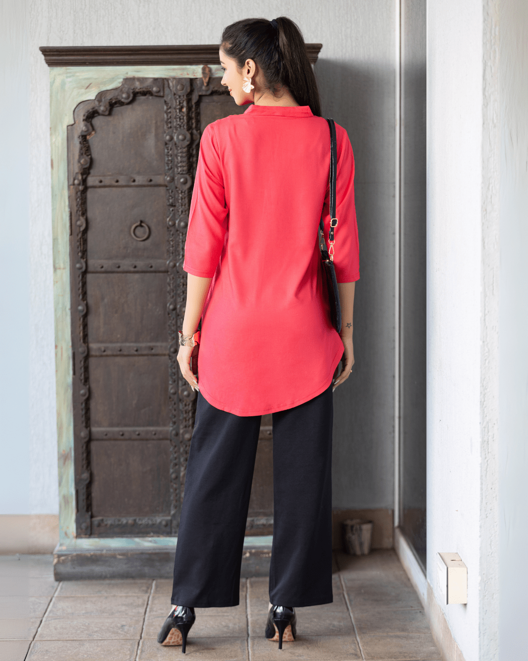 Tea berry rayon flare top [ Premium 100% Rayon, Liva Certified ]