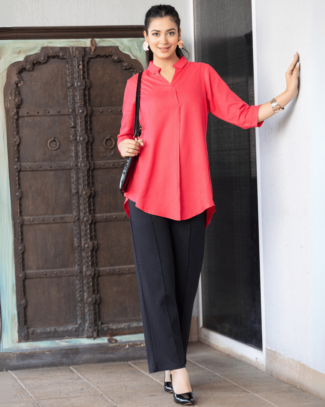 Tea berry rayon flare top [ Premium 100% Rayon, Liva Certified ]