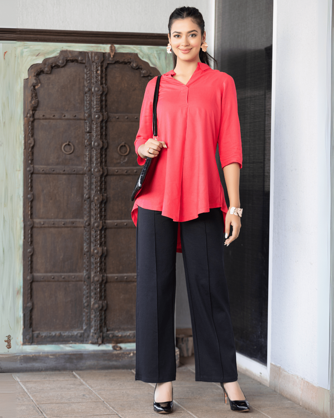 Tea berry rayon flare top [ Premium 100% Rayon, Liva Certified ]