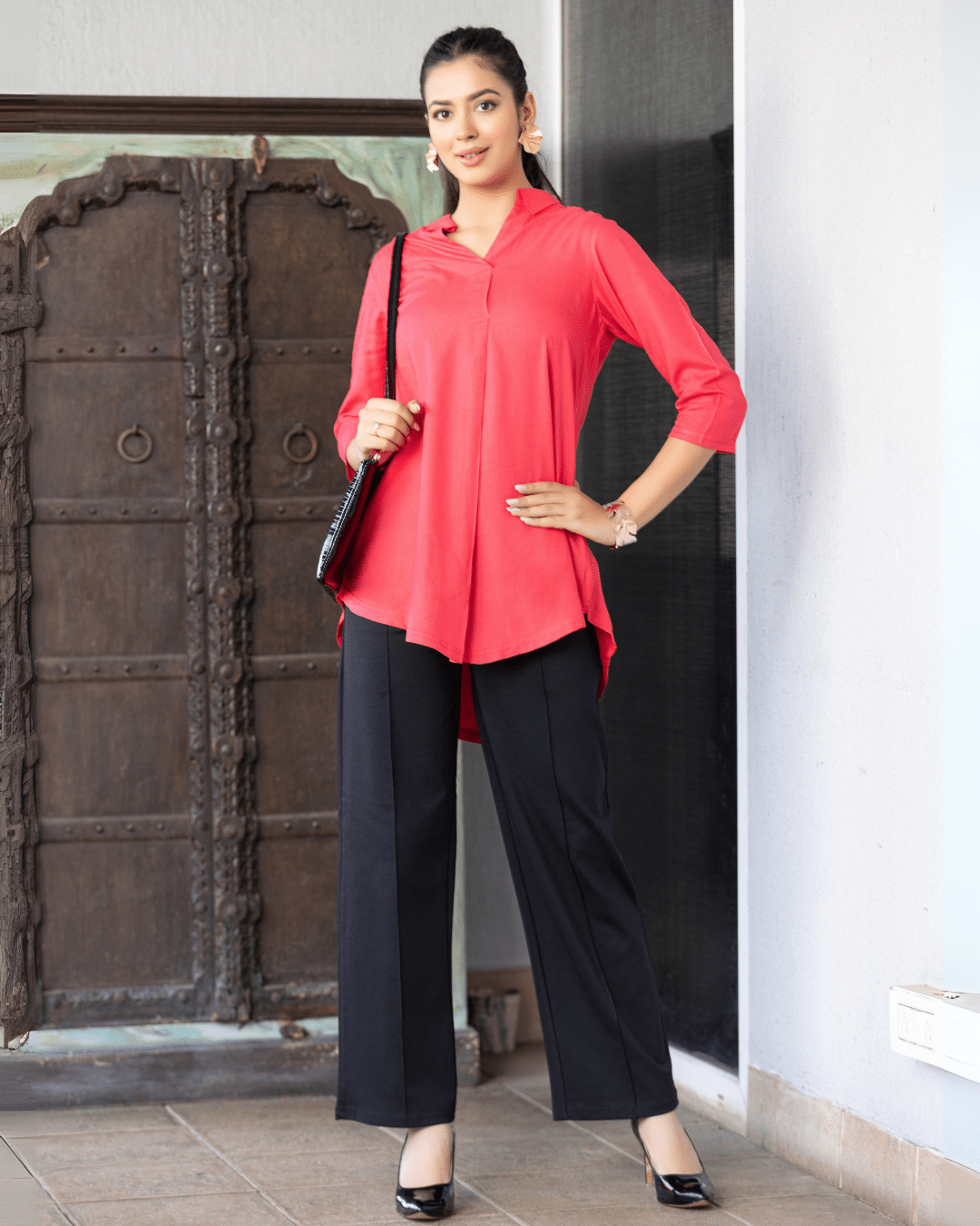 Tea berry rayon flare top [ Premium 100% Rayon, Liva Certified ]
