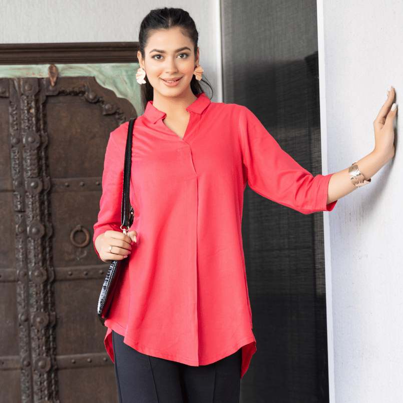 Tea berry rayon flare top [ Premium 100% Rayon, Liva Certified ]