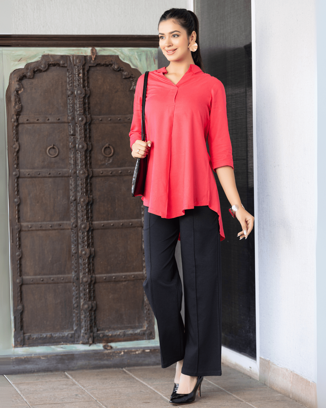 Tea berry rayon flare top [ Premium 100% Rayon, Liva Certified ]