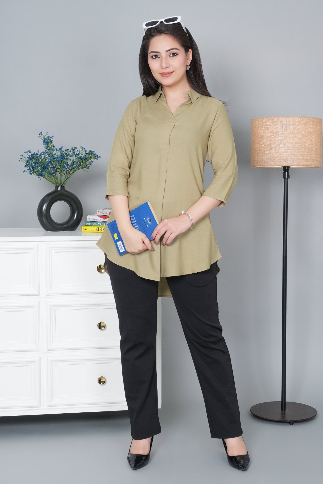 Tea leaf rayon flare top [ 100% Rayon, Liva Certified ]